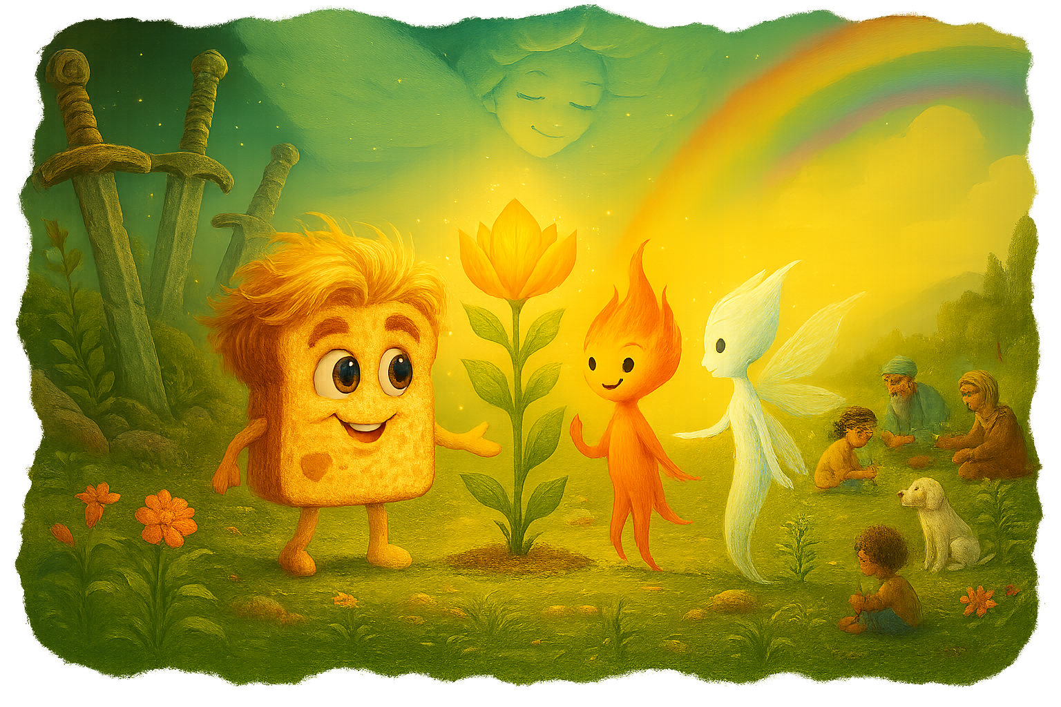 Ilustrácia Crumbeliny a Svitu Zmeny